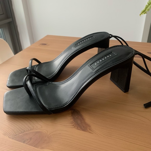 Black Topshop Heals Size 7.5 - Picture 3 of 4
